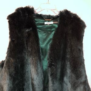 Calvin Klein faux fur vest